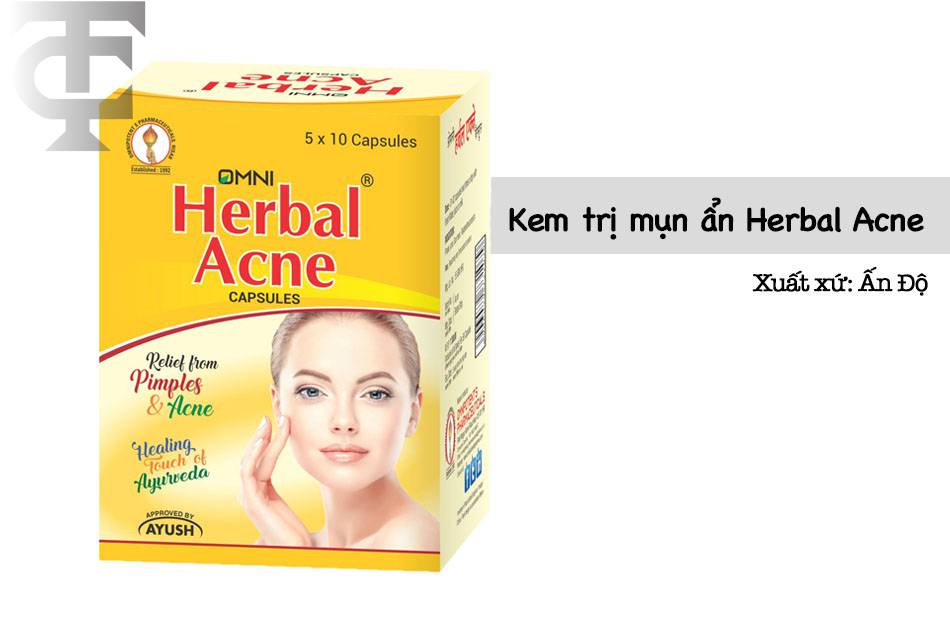 Hình ảnh Kem trị mụn ẩn Herbal Acne của Ấn Độ