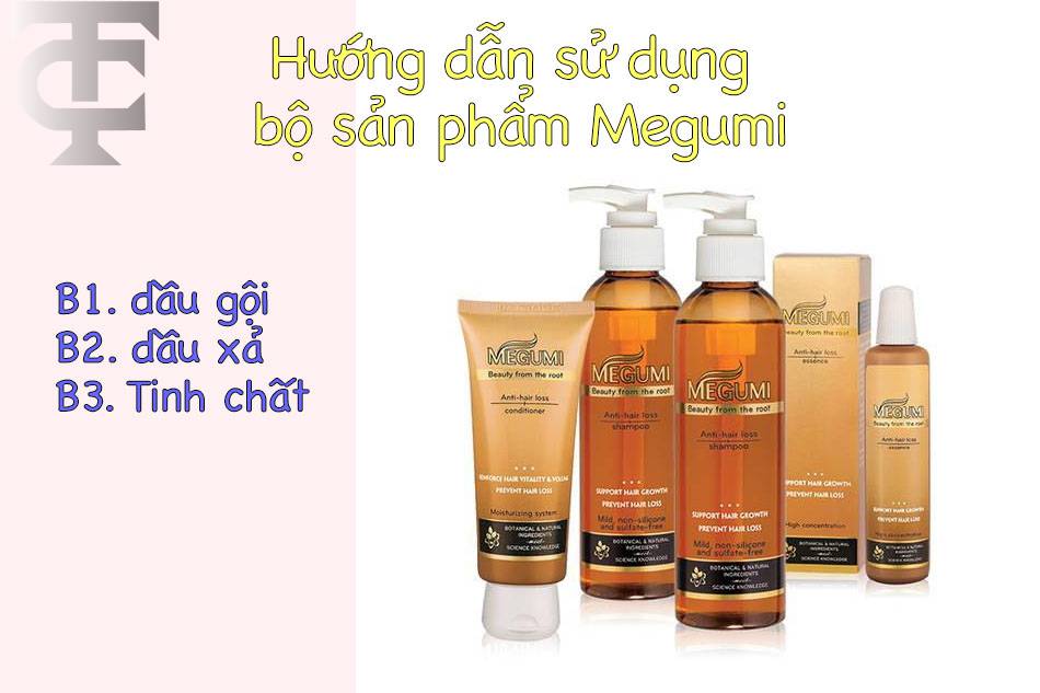 Hướng dẫn sử dụng bộ sản phẩm trị rụng tóc của Megumi đạt hiệu quả cao