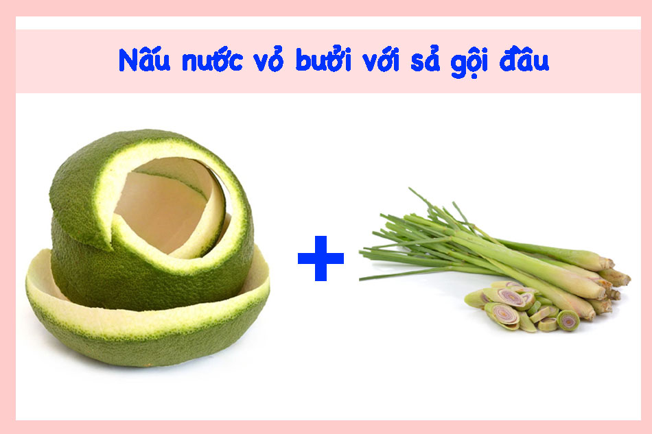 Nấu nước vỏ bưởi với sả gội đầu